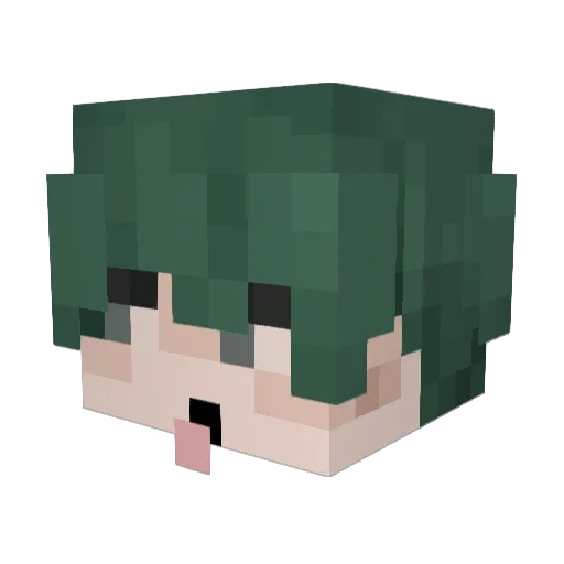 yurance Minecraft avatar head, 3D render