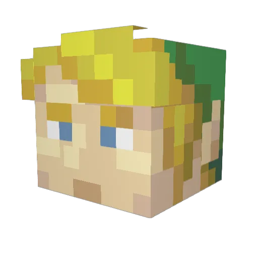 yurekalink Minecraft avatar head, 3D render