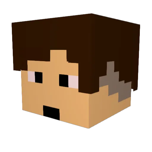 yuremxv Minecraft avatar head, 3D render