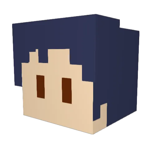 yuri1415 Minecraft avatar head, 3D render