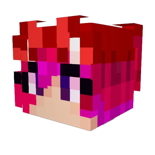 yuri_thecringe Minecraft avatar head, 3D render