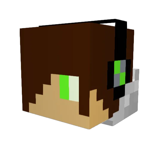 yuri_v Minecraft avatar head, 3D render