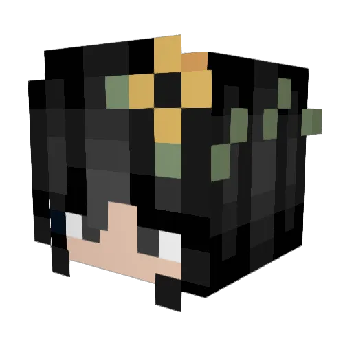 yuriaa1 Minecraft avatar head, 3D render