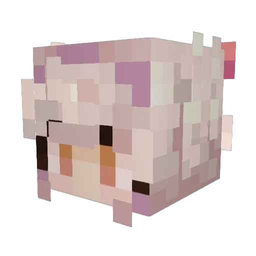 yuriatelier Minecraft avatar head, 3D render