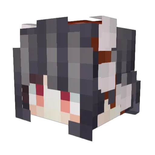yuriaya Minecraft avatar head, 3D render