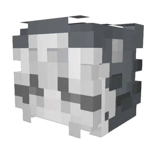 yurifinya Minecraft avatar head, 3D render