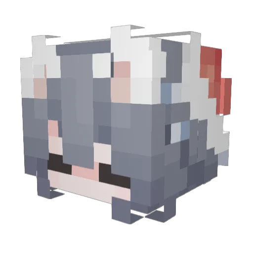 yurilover911 Minecraft avatar head, 3D render