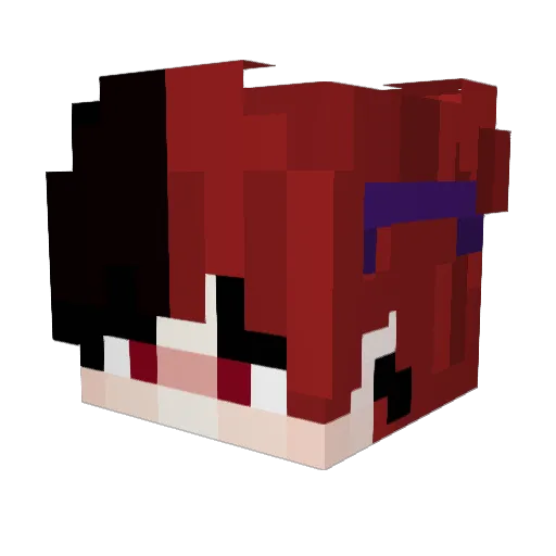 yurinme Minecraft avatar head, 3D render