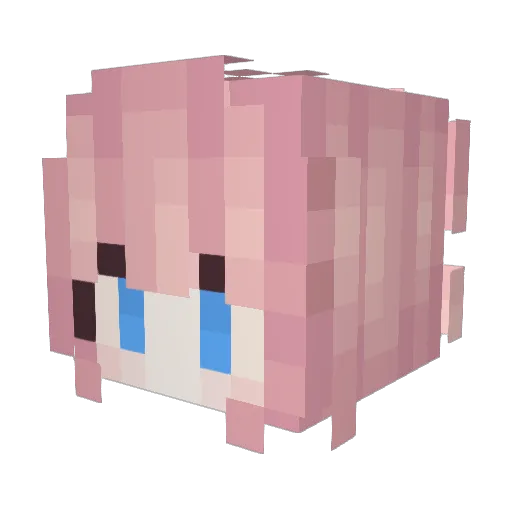 yuroru_ Minecraft avatar head, 3D render