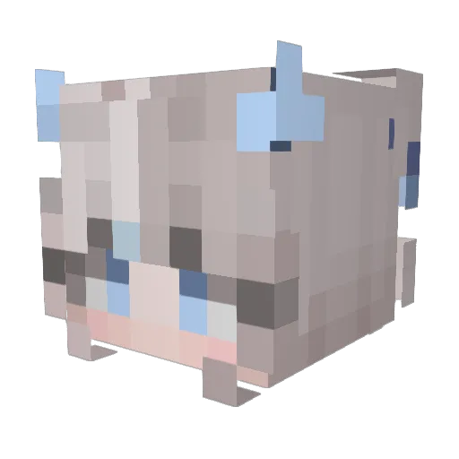 yurosee Minecraft avatar head, 3D render
