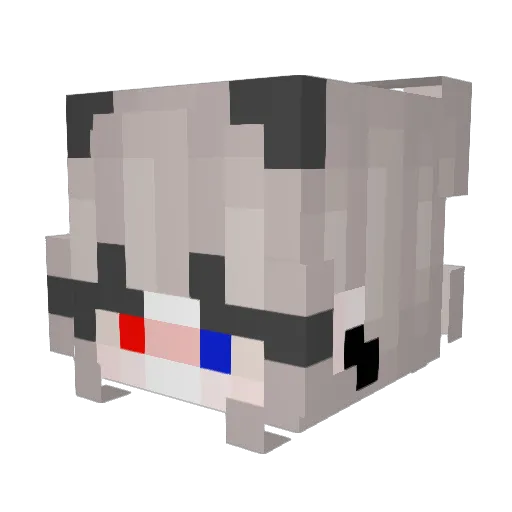 yurou_ Minecraft avatar head, 3D render
