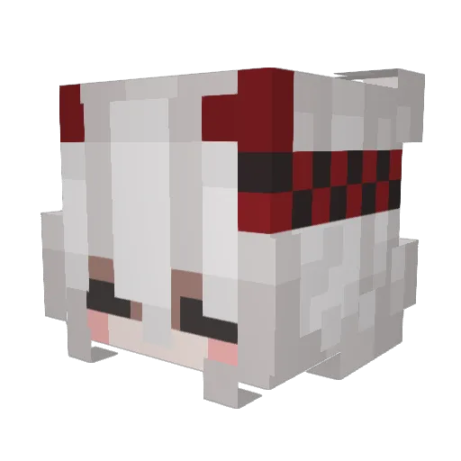 yurruuu Minecraft avatar head, 3D render