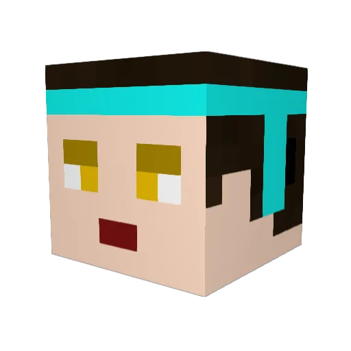 yurt_222 Minecraft avatar head, 3D render