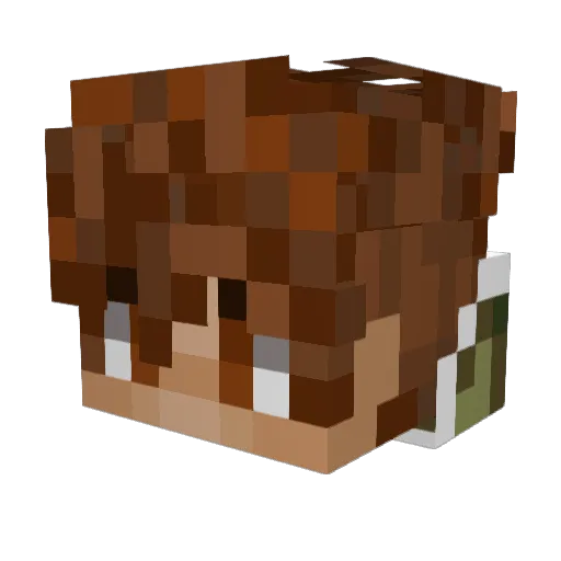 yurtie Minecraft avatar head, 3D render