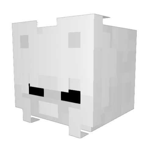 yuruginaii Minecraft avatar head, 3D render