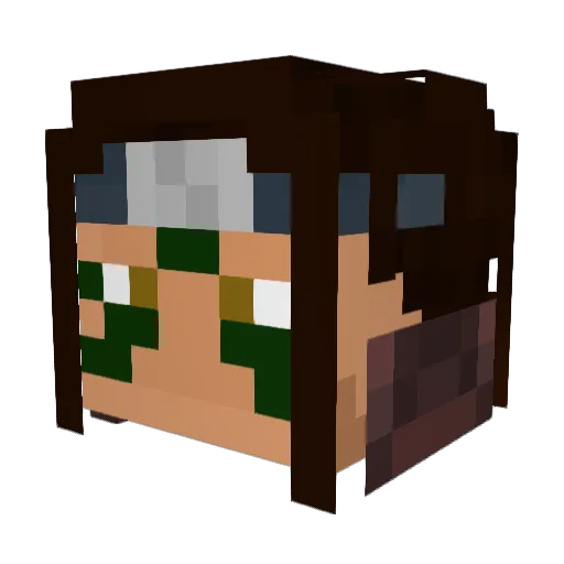 yurzza Minecraft avatar head, 3D render