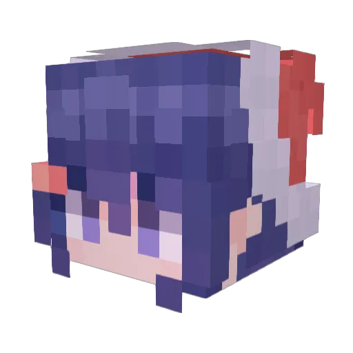 yus6s Minecraft avatar head, 3D render