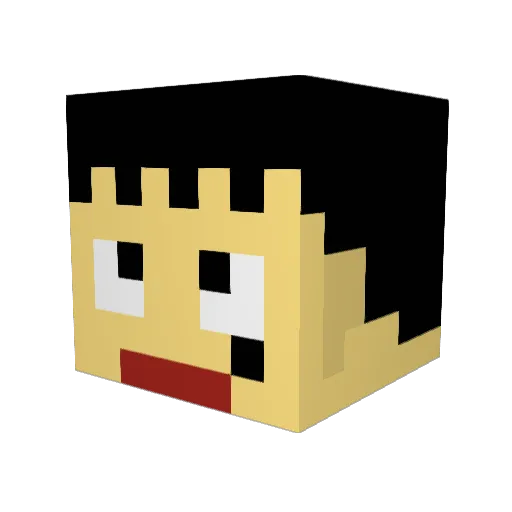 yusei1110 Minecraft avatar head, 3D render