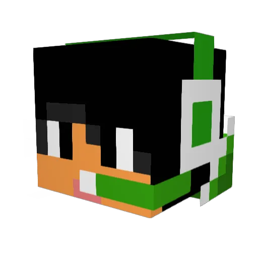 yuseifu Minecraft avatar head, 3D render