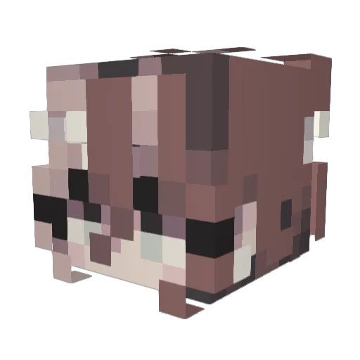 yushi_67 Minecraft avatar head, 3D render