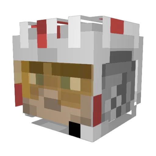 yushyo Minecraft avatar head, 3D render