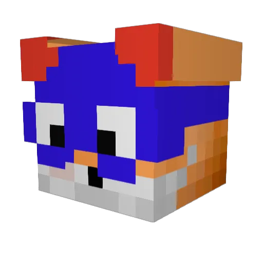 yusker Minecraft avatar head, 3D render