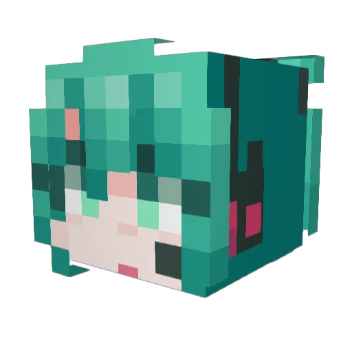 yustia39 Minecraft avatar head, 3D render