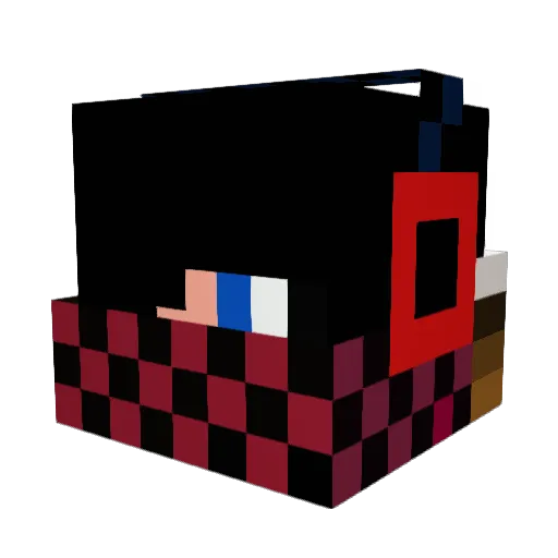 yusukesan Minecraft avatar head, 3D render