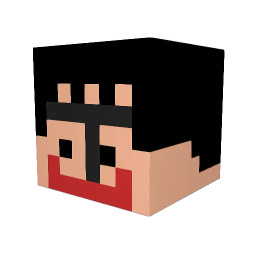 yuta0827 Minecraft avatar head, 3D render