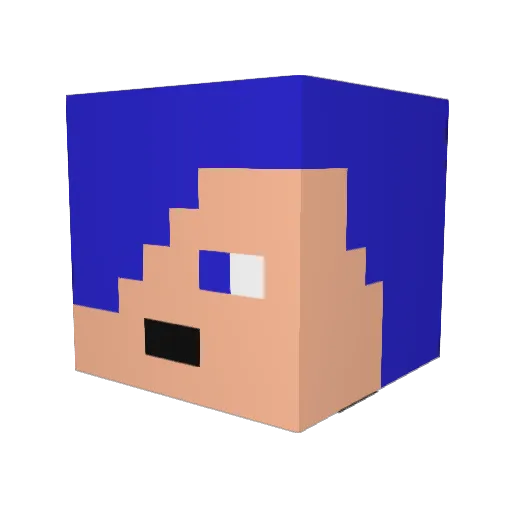 yuta1223 Minecraft avatar head, 3D render