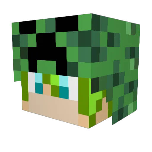 yuta25 Minecraft avatar head, 3D render