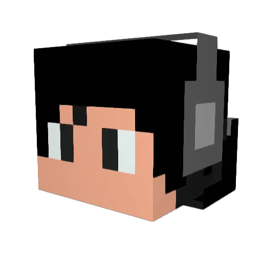 yuta4420 Minecraft avatar head, 3D render