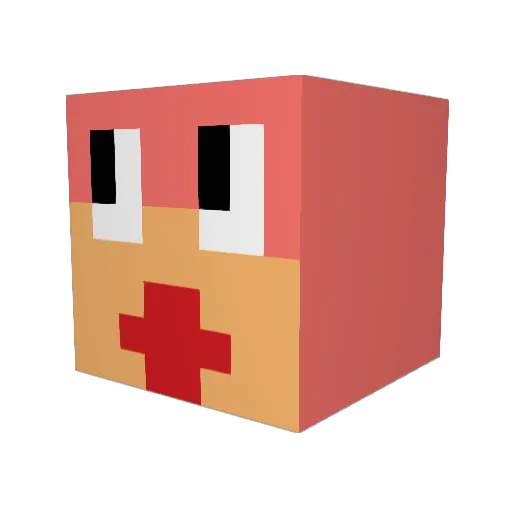 yuta618 Minecraft avatar head, 3D render