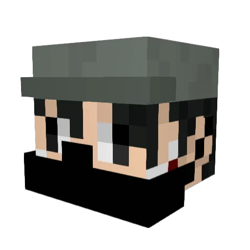 yutaaARG Minecraft avatar head, 3D render