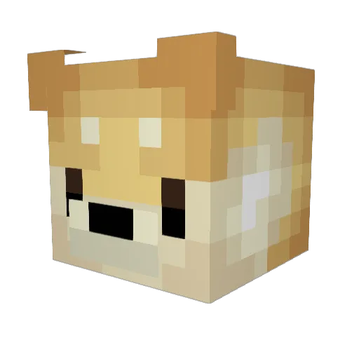 yutakota Minecraft avatar head, 3D render