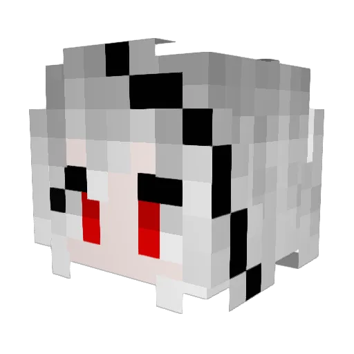 yutian_ Minecraft avatar head, 3D render