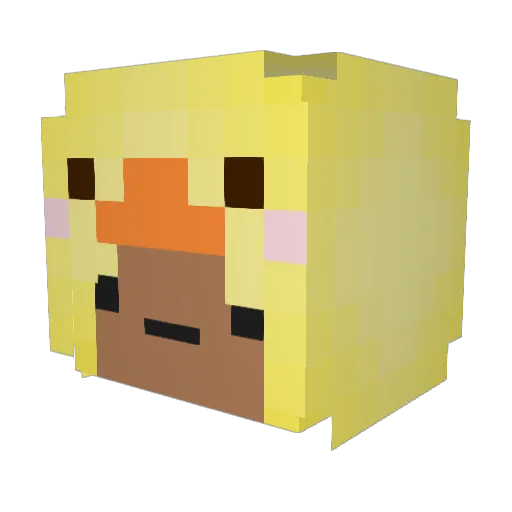 yutien98 Minecraft avatar head, 3D render