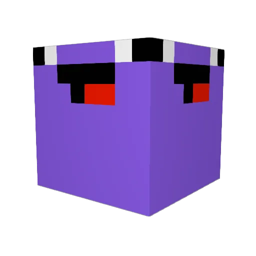 yutiri Minecraft avatar head, 3D render