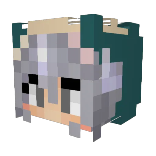 yuto_kabigon Minecraft avatar head, 3D render