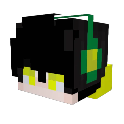 yutogodzilla Minecraft avatar head, 3D render