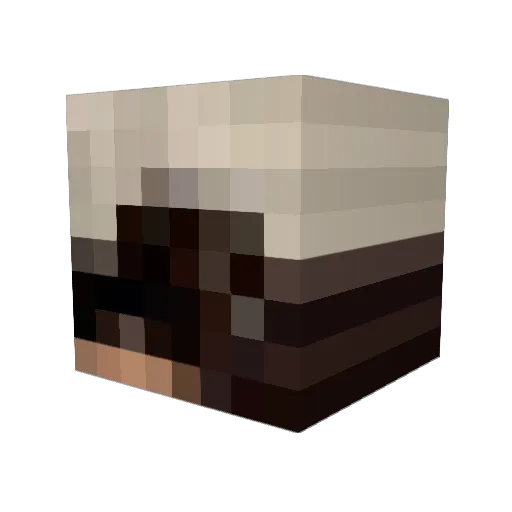 yutokomu Minecraft avatar head, 3D render