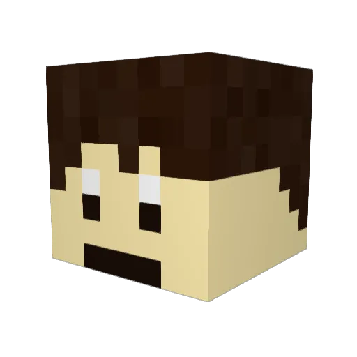 yutoplay Minecraft avatar head, 3D render