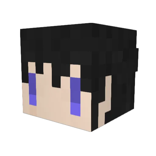 yutou3 Minecraft avatar head, 3D render