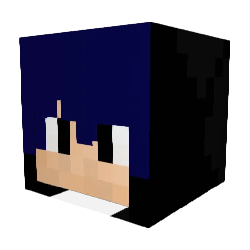 yutugou Minecraft avatar head, 3D render