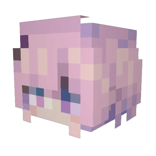 yutyut Minecraft avatar head, 3D render