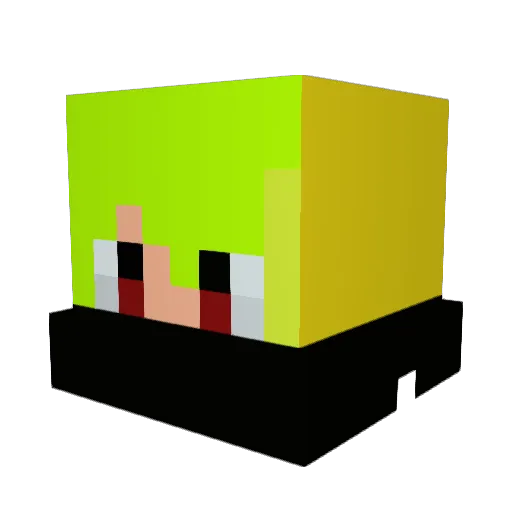 yuu06 Minecraft avatar head, 3D render