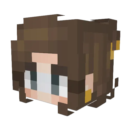 yuu077 Minecraft avatar head, 3D render