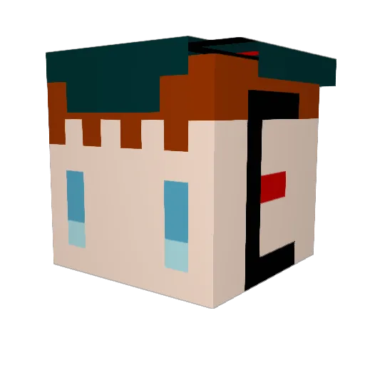 yuu3982 Minecraft avatar head, 3D render