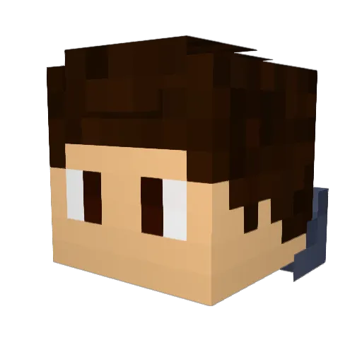 yuu6 Minecraft avatar head, 3D render