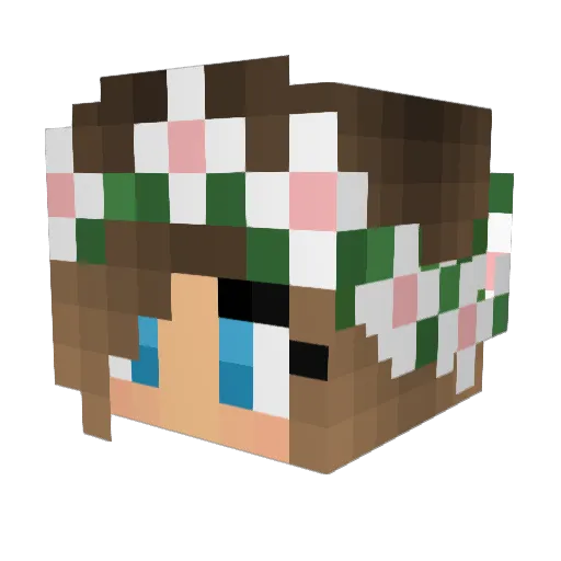yuu_89 Minecraft avatar head, 3D render